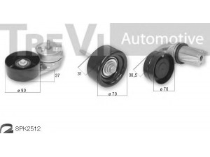 TREVI AUTOMOTIVE KA1169 V formos rumbuotas diržas, komplektas 
 Techninės priežiūros dalys -> Techninės priežiūros intervalai