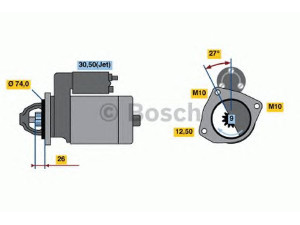 BOSCH 0 001 108 228 starteris 
 Elektros įranga -> Starterio sistema -> Starteris