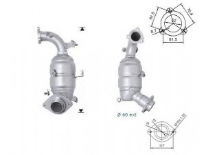 MAGNAFLOW 68011D katalizatoriaus keitiklis 
 Išmetimo sistema -> Katalizatoriaus keitiklis
250510R010