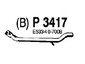 FENNO P3417 išleidimo kolektorius 
 Išmetimo sistema -> Išmetimo vamzdžiai
E522-40-700, E527-40-700, E533-40-700B