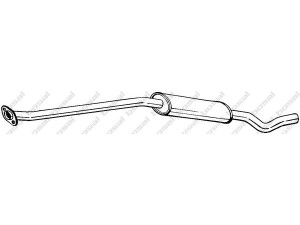 BOSAL 284-939 vidurinis duslintuvas 
 Išmetimo sistema -> Duslintuvas
17430-7A730