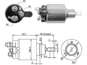 MAGNETI MARELLI 940113050050 solenoidinis jungiklis, starteris