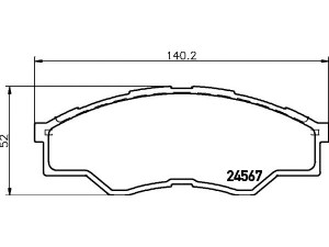 HELLA PAGID 8DB 355 013-471 stabdžių trinkelių rinkinys, diskinis stabdys 
 Techninės priežiūros dalys -> Papildomas remontas
044650K010, 044650K160