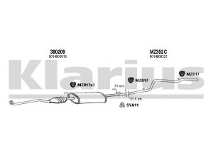 KLARIUS 600404U išmetimo sistema 
 Išmetimo sistema -> Išmetimo sistema, visa