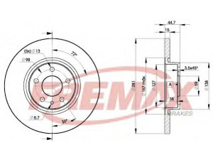 FREMAX BD-8567 stabdžių diskas 
 Stabdžių sistema -> Diskinis stabdys -> Stabdžių diskas
60617106, 60653487, 60658567
