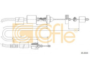 COFLE 15.3213 sankabos trosas 
 Dviratė transporto priemonės -> Kabeliai ir tachometro velenaai -> Sankabos trosas
7700421958, 8200098024