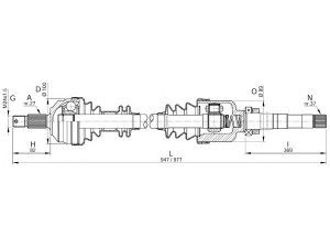 OPEN PARTS DRS6051.00 kardaninis velenas 
 Ratų pavara -> Kardaninis velenas
327352, 3273S4, 9617408288, 327352