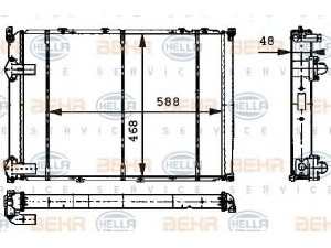 HELLA 8MK 376 717-371 radiatorius, variklio aušinimas 
 Aušinimo sistema -> Radiatorius/alyvos aušintuvas -> Radiatorius/dalys
77 01 035 723, 77 01 352 201