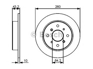BOSCH 0 986 479 447 stabdžių diskas 
 Stabdžių sistema -> Diskinis stabdys -> Stabdžių diskas
42510-SG9-000, 42510-SG9-010, GBD 90802