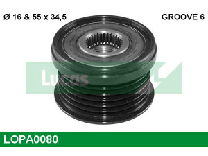 LUCAS ENGINE DRIVE LOPA0080 laisvos eigos sankaba, kint. sr. generatorius 
 Diržinė pavara -> Laisvos eigos sankaba, kint. sr. generatorius
03C903119A, 03C903119C, 03C903119D