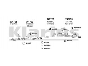 KLARIUS 570228E išmetimo sistema 
 Išmetimo sistema -> Išmetimo sistema, visa