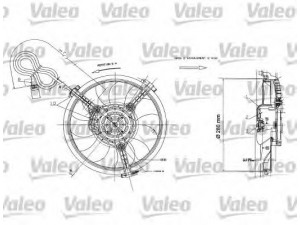 VALEO 698422 ventiliatorius, radiatoriaus 
 Aušinimo sistema -> Oro aušinimas
8D0959455J, 8D0959455J