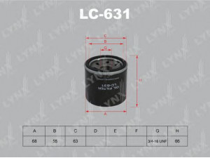LYNXauto LC-631 alyvos filtras 
 Techninės priežiūros dalys -> Techninės priežiūros intervalai
15601-67201, 15601-81402, 15601-82703