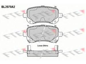 FTE BL2070A2 stabdžių trinkelių rinkinys, diskinis stabdys 
 Techninės priežiūros dalys -> Papildomas remontas
68029887AA, 68044761AC, 68044761AA