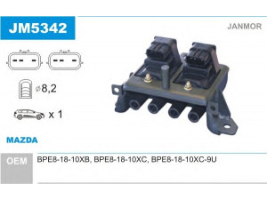 JANMOR JM5342 ritė, uždegimas 
 Kibirkšties / kaitinamasis uždegimas -> Uždegimo ritė
BPE8-18-10XB, BPE8-18-10XC, BPE8-18-10XC-9U