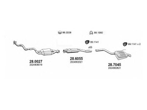 ASSO ART4002 išmetimo sistema 
 Išmetimo sistema -> Išmetimo sistema, visa