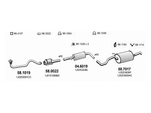 ASSO ART2577 išmetimo sistema 
 Išmetimo sistema -> Išmetimo sistema, visa