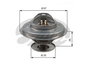 GATES TH11687G1 termostatas, aušinimo skystis 
 Aušinimo sistema -> Termostatas/tarpiklis -> Thermostat
11531721002, 11537511580, 272246