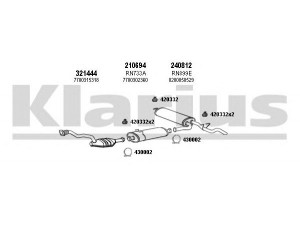 KLARIUS 721019E išmetimo sistema 
 Išmetimo sistema -> Išmetimo sistema, visa