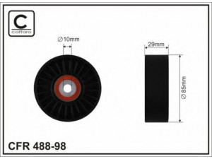 CAFFARO 488-98 kreipiantysis skriemulys, V formos rumbuotas diržas 
 Diržinė pavara -> V formos rumbuotas diržas/komplektas -> Laisvasis/kreipiamasis skriemulys
77 01 064 387
