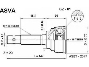 ASVA SZ-01 jungčių komplektas, kardaninis velenas 
 Ratų pavara -> Sujungimai/komplektas
1A63-25-500, A013-25-020, A013-25-030