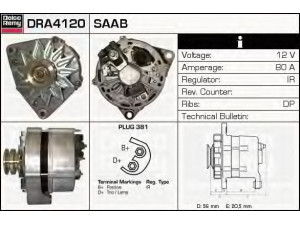 DELCO REMY DRA4120 kintamosios srovės generatorius 
 Elektros įranga -> Kint. sr. generatorius/dalys -> Kintamosios srovės generatorius
8586059, 93184962, 9555285, 9560954