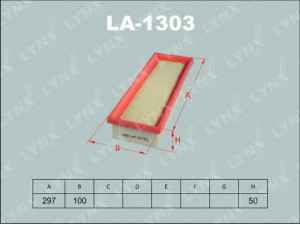 LYNXauto LA-1303 oro filtras 
 Filtrai -> Oro filtras
7701 042 841, 25069093, 1444.86