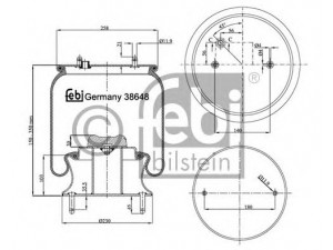 FEBI BILSTEIN 38648 dėklas, pneumatinė pakaba
0 488 265, 1 440 301, 488 265