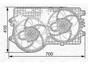 MAGNETI MARELLI 069422453010 ventiliatorius, radiatoriaus 
 Aušinimo sistema -> Oro aušinimas
51808366