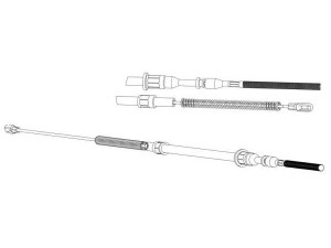 CEF OP02118 trosas, stovėjimo stabdys 
 Stabdžių sistema -> Valdymo svirtys/trosai
522545, 90112981, 90112981