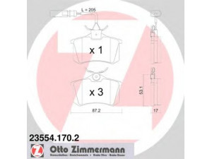 ZIMMERMANN 23554.170.2 stabdžių trinkelių rinkinys, diskinis stabdys 
 Techninės priežiūros dalys -> Papildomas remontas
1 133 447, 1 207 518, 1 207 519