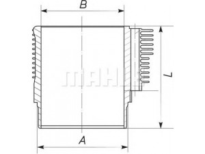 MAHLE ORIGINAL 503 WR 20 cilindro įvorė 
 Variklis -> Cilindrai/stūmokliai