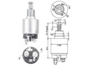 MAGNETI MARELLI 940113050129 solenoidinis jungiklis, starteris