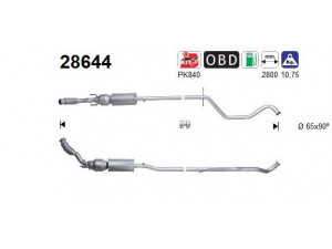AS 28644 katalizatoriaus keitiklis 
 Išmetimo sistema -> Katalizatoriaus keitiklis
1705SS, 9677962280