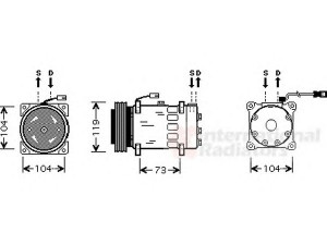 VAN WEZEL 0900K180 kompresorius, oro kondicionierius 
 Oro kondicionavimas -> Kompresorius/dalys
006453N3, 6453N3