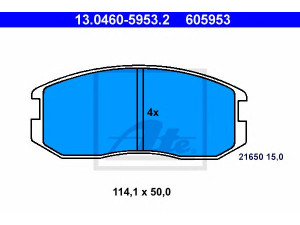 ATE 13.0460-5953.2 stabdžių trinkelių rinkinys, diskinis stabdys 
 Techninės priežiūros dalys -> Papildomas remontas
MB699464, MB699473, MB699474, MB928816