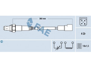 FAE 77168 lambda jutiklis 
 Elektros įranga -> Jutikliai
1001702, 1010620, 1013146, 1013764