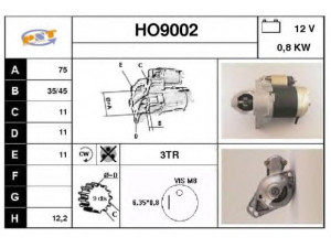 SNRA HO9002 starteris