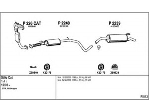 FENNO FI513 išmetimo sistema 
 Išmetimo sistema -> Išmetimo sistema, visa