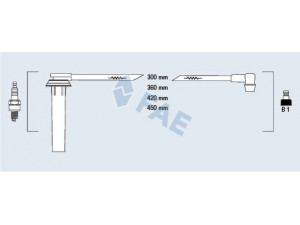 FAE 83985 uždegimo laido komplektas 
 Kibirkšties / kaitinamasis uždegimas -> Uždegimo laidai/jungtys
82 11 0 393 996, 82 11 0 404 488