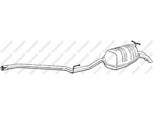 BOSAL 289-119 galinis duslintuvas 
 Išmetimo sistema -> Duslintuvas
210 490 15 21, 210 490 55 21