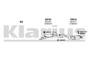 KLARIUS 600118E išmetimo sistema 
 Išmetimo sistema -> Išmetimo sistema, visa