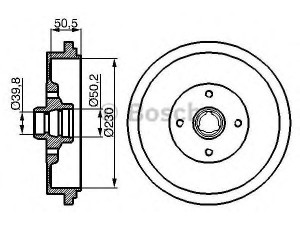 BOSCH 0 986 477 042 stabdžių būgnas
357 501 615