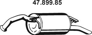 EBERSPÄCHER 47.899.85 galinis duslintuvas 
 Išmetimo sistema -> Duslintuvas
17430-21030