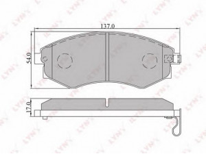 LYNXauto BD-3607 stabdžių trinkelių rinkinys, diskinis stabdys 
 Techninės priežiūros dalys -> Papildomas remontas
58101-20A00, 58101-28A00, 58101-28A20