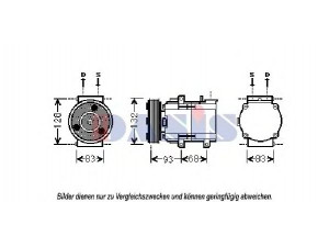 AKS DASIS 851830N kompresorius, oro kondicionierius 
 Oro kondicionavimas -> Kompresorius/dalys
6S4319D629AA