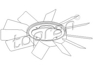 TOPRAN 500 903 ventiliatoriaus ratas, variklio aušinimas 
 Aušinimo sistema -> Radiatoriaus ventiliatorius
1 719 265, 1 723 363, 1 723 573