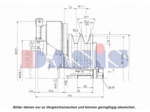 AKS DASIS 851168N magnetinė sankaba, oro kondicionieriaus kompresorius