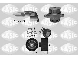 SASIC 3906054 vandens siurblio ir paskirstymo diržo komplektas 
 Aušinimo sistema -> Vandens siurblys/tarpiklis -> Vandens siurblys
030121008DX+032198119, 030121008DX+032198119