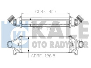 KALE OTO RADYATÖR 126200 tarpinis suslėgto oro aušintuvas, kompresorius 
 Variklis -> Oro tiekimas -> Įkrovos agregatas (turbo/superįkrova) -> Tarpinis suslėgto oro aušintuvas
1671440, 4042309, 4401912, 4522532